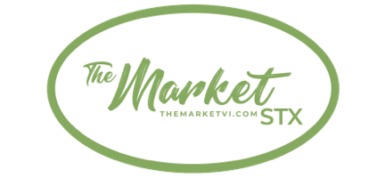 A theme logo of The Market St. Croix